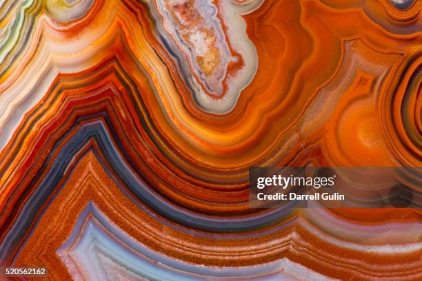 fortifications crazy lace agate - agate stock pictures, royalty-free photos & images