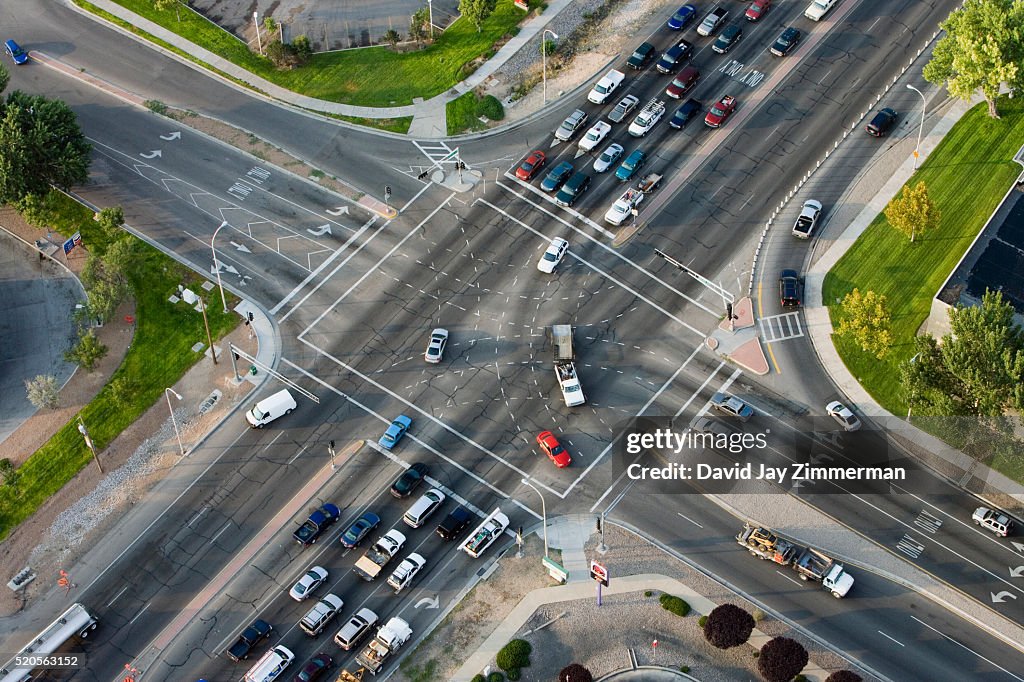 W Intersection Aerial View Of Road Intersection High-Res Stock Photo - Getty Images