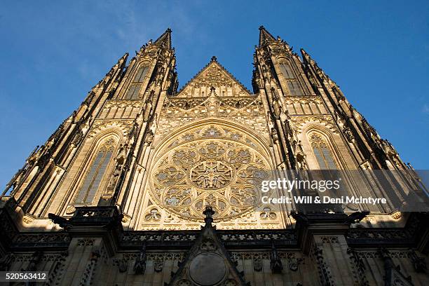 st. vitus cathedral - gothic architecture stock pictures, royalty-free photos & images