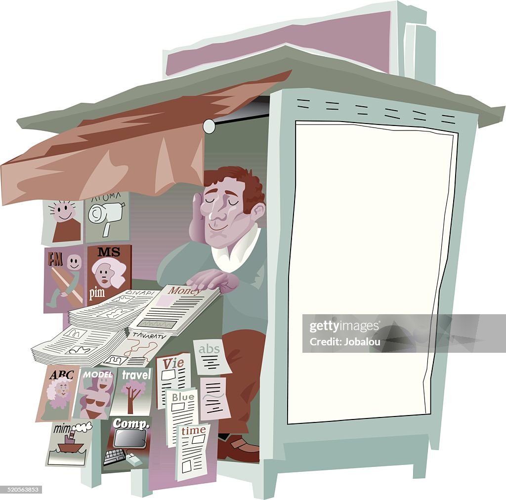 Newspaper Kiosk Seller