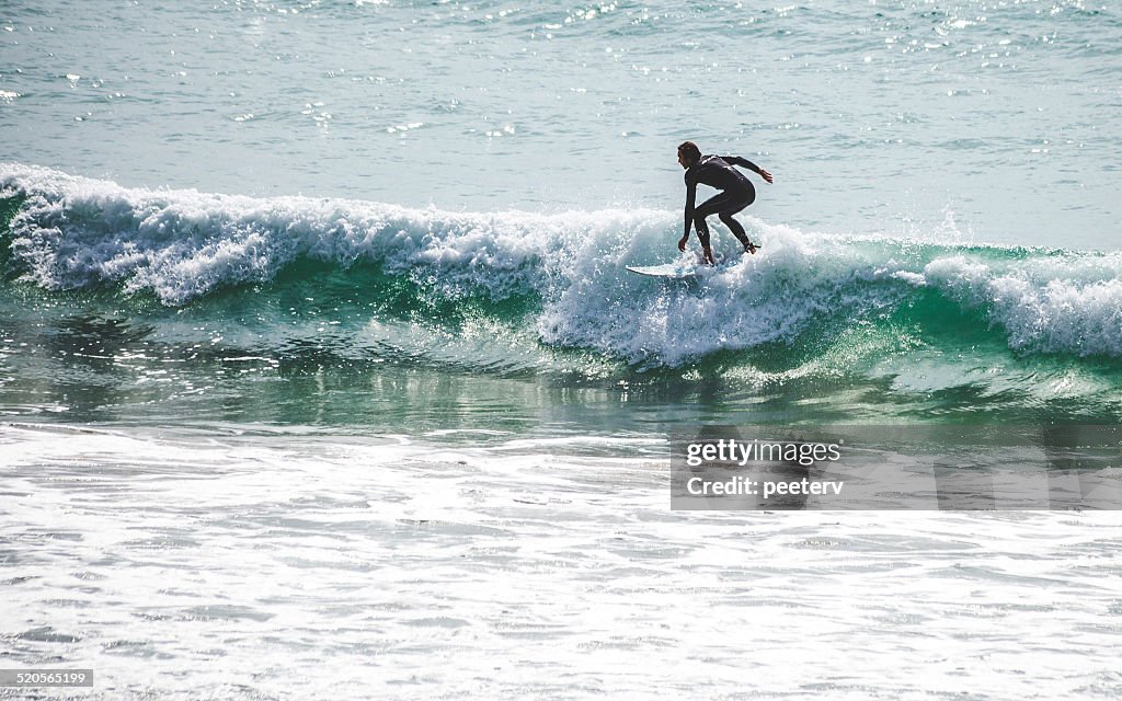 Surfer in Aktion.