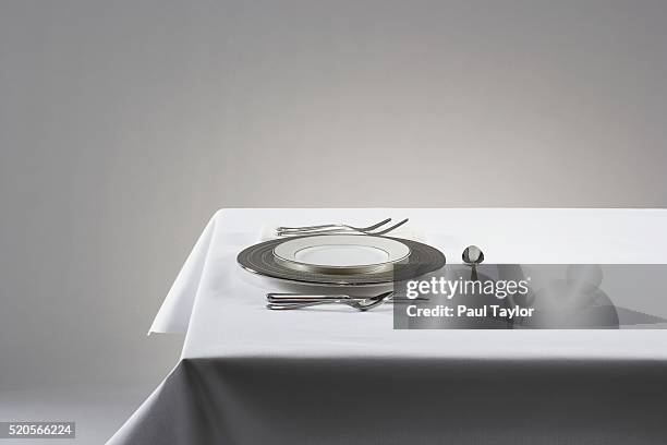 elegant place setting - テーブルクロス ストックフォトと画像