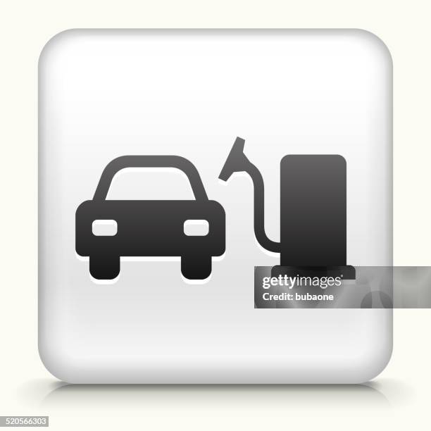 stockillustraties, clipart, cartoons en iconen met square button with car vacuum royalty free vector art - stofzuiger