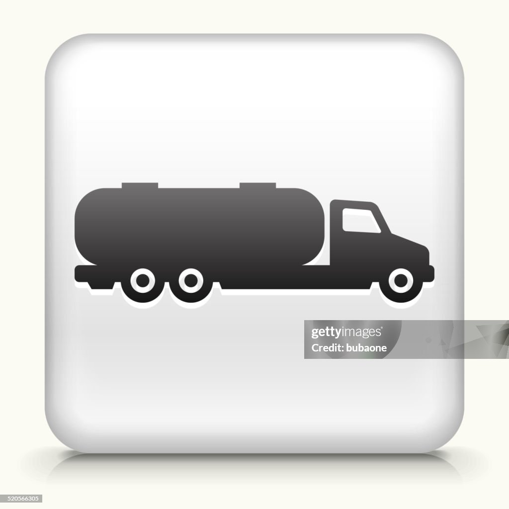 Square Button with Gas Truck royalty free vector art