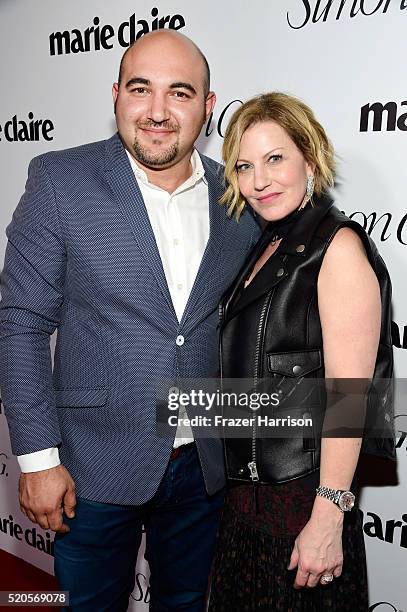 Of Simon G. Zaven Ghanimian and Publisher of Marie Claire Nancy Cardone attend the "Fresh Faces" party, hosted by Marie Claire, celebrating the May...