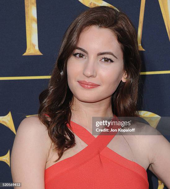 Actress Ivana Baquero arrives at the Los Angeles Premiere Of Universal Pictures' "The Huntsman: Winter's War" on April 11, 2016 in Westwood,...