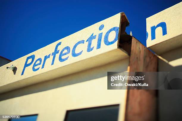 broken sign on storefront - irony stock pictures, royalty-free photos & images