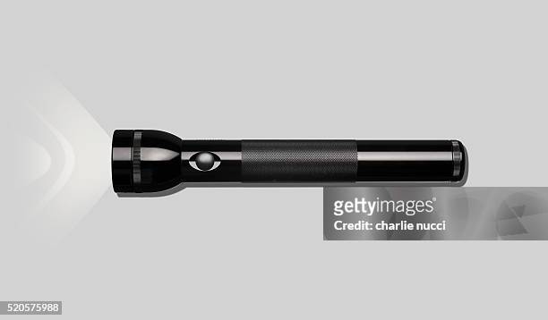black flashlight - flashlight imagens e fotografias de stock