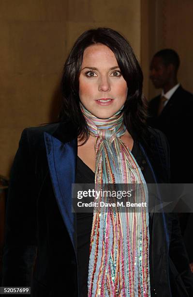 Singer Melanie Chisholm arrives at the Celebrity Screening for film "Meet The Fockers" at the Covent Garden Hotel on January 24, 2005 in London. The...