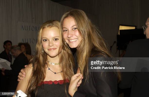 Matilda Brown and sister at the 2003 LEXUS IF Awards at Sydney's Wharf 8 in Sydney, Australia.