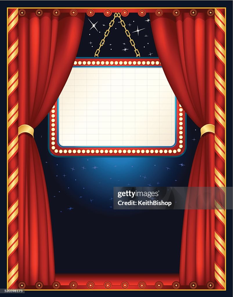 Circus Tent Theater Stage Marquee Background High-Res Vector Graphic -  Getty Images