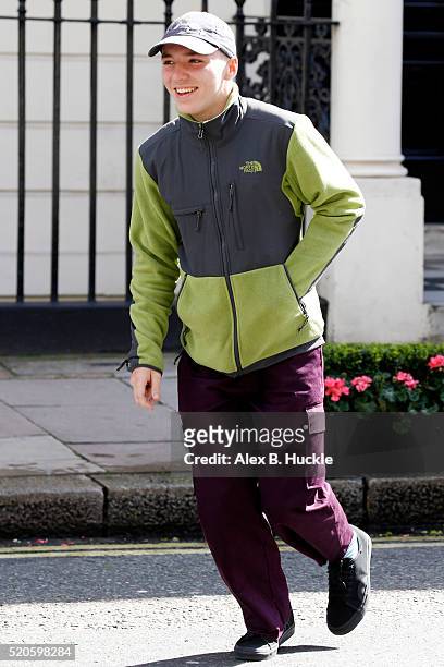 Rocco Ritchie seen heading out on April 12, 2016 in London, England.
