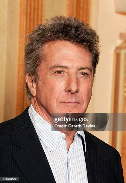 Actor Dustin Hoffman poses at the "Meet The Fockers" Press Junket at The Dorchester Hotel on January 25, 2005 in London. The film is the sequel to...