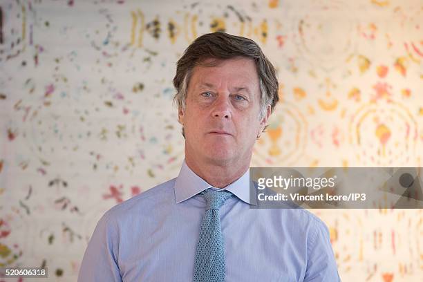 Sebastien Bazin, AccorHotels CEO of the French hotel group Accor, gives a press conference to present its new sustainable conference development...
