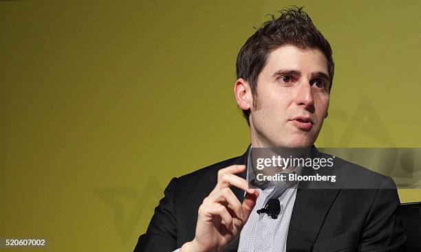 Eduardo Saverin, co-founder Facebook Inc., speaks at the Tech in Asia conference in Singapore, on Tuesday, April 12, 2016. Saverin has been stepping...