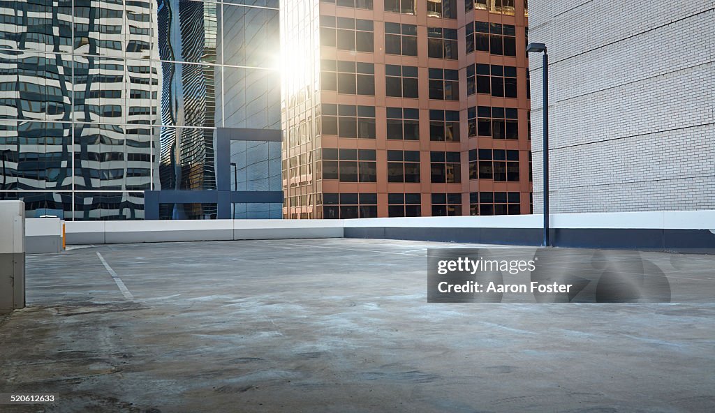 Inner city parking lot