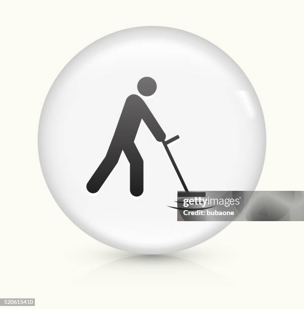 metal detector icon on white round vector button - metal detector stock illustrations