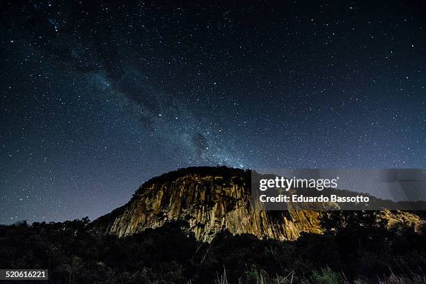 malakoff mount nightsky - hill range stock pictures, royalty-free photos & images