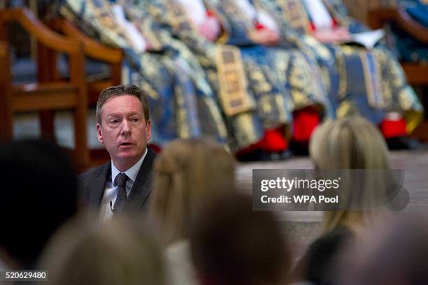 British journalist Frank Gardner speaks during a service of commemoration for victims of the 2015 terrorist attacks in Tunisia at Westminster Abbey...