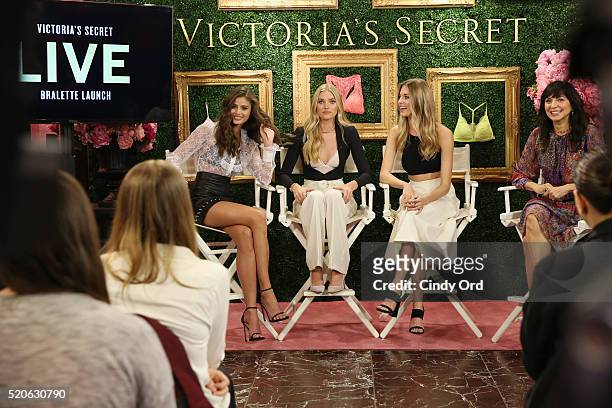 Victoria's Secret EVP Brand Communications & Events, Monica Mitro moderates Victoria's Secret Angels Taylor Hill, Elsa Hosk and Martha Hunt to host...