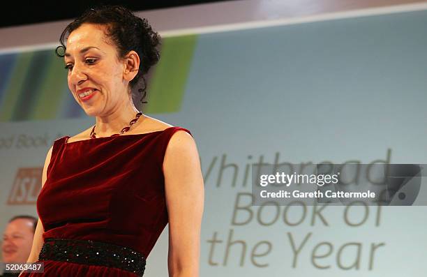 The 2004 Whitbread Book Of The Year winner Andrea Levy leaves the stage after making her winners speech at the The Brewery on January 25, 2005 in...