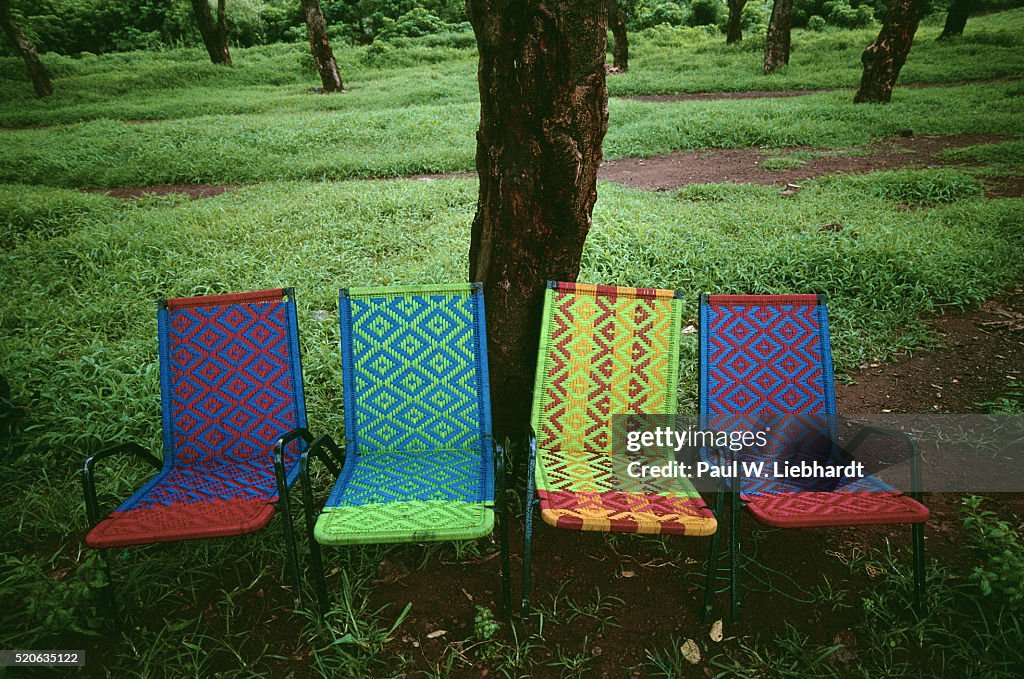 Chairs With Geometric Patterns High-Res Stock Photo - Getty Images