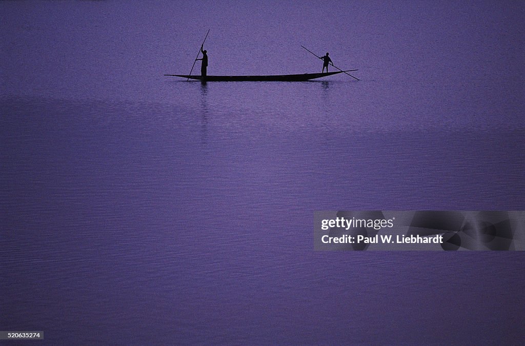Boatmen on the Niger River
