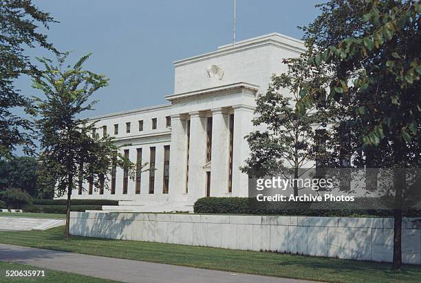 The Marriner S. Eccles Federal Reserve Board Building in Washington, DC, USA, 1959. It houses the main offices of the Board of Governors of the...