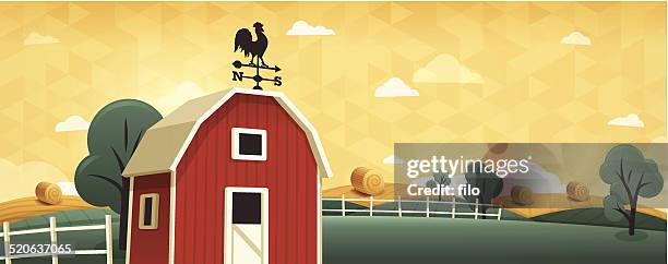 farm background - farmhouse stock illustrations