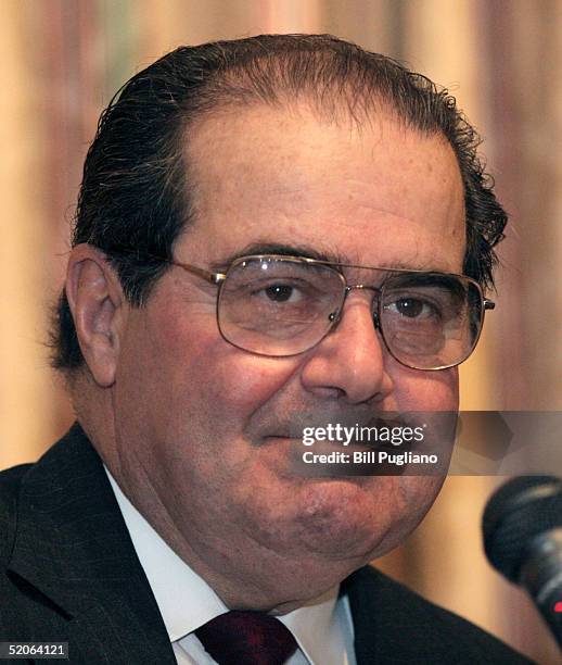 Supreme Court Justice Antonin Scalia speaks at the fifth annual Ava Maria School of Law lecture January 25, 2005 on the University of Michigan campus...