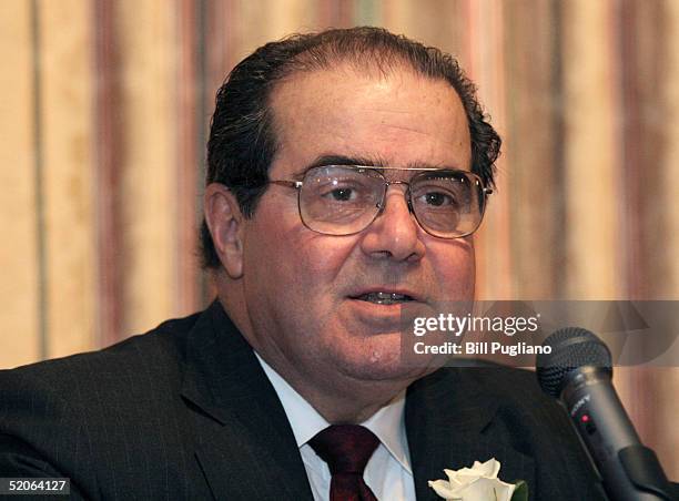 Supreme Court Justice Antonin Scalia speaks at the fifth annual Ava Maria School of Law lecture January 25, 2005 on the University of Michigan campus...