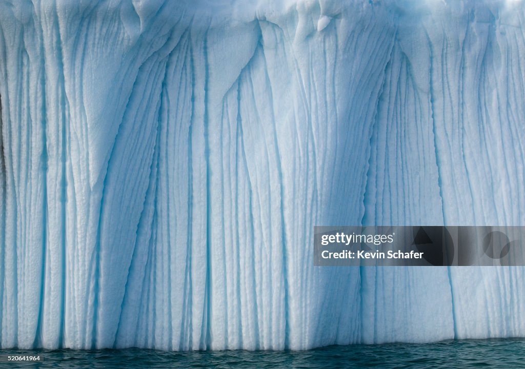 Striated Face of Grounded Iceberg