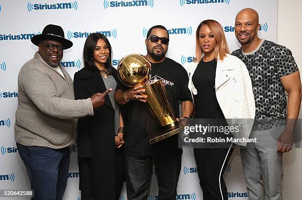 Cedric the Entertainer, Regina Hall, Ice Cube, Eve and Common attend SiriusXM's "Town Hall" With The Cast Of "Barbershop: The Next Cut": Town Hall To...