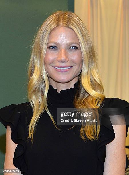 Gwyneth Paltrow signs copies of her new book "It's All Easy" at Barnes & Noble, 5th Avenue on April 12, 2016 in New York City.