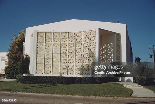 Temple Israel, a synagogue in West Palm Beach, Florida, USA, 1958.