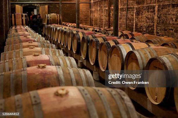 wine tasting in the cellars of philippe pacalet-beaune-burgundy - beaune france stock pictures, royalty-free photos & images