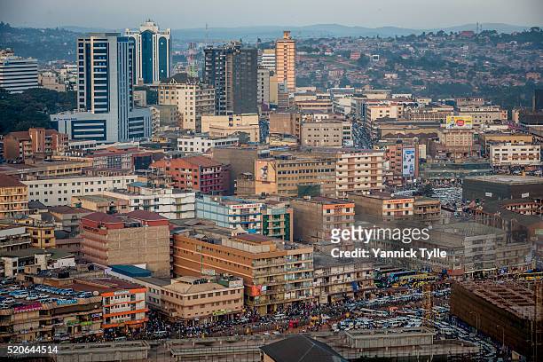 kampala cityscape - uganda stock pictures, royalty-free photos & images