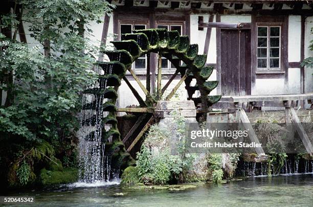 water wheel - mill stock-fotos und bilder