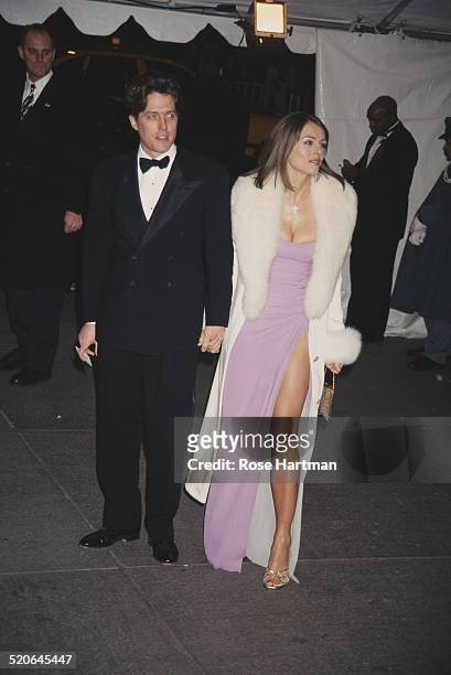 English actress and model, Elizabeth Hurley and English actor and film producer, Hugh Grant at the Met Costume Institute Benefit Gala, New York City,...
