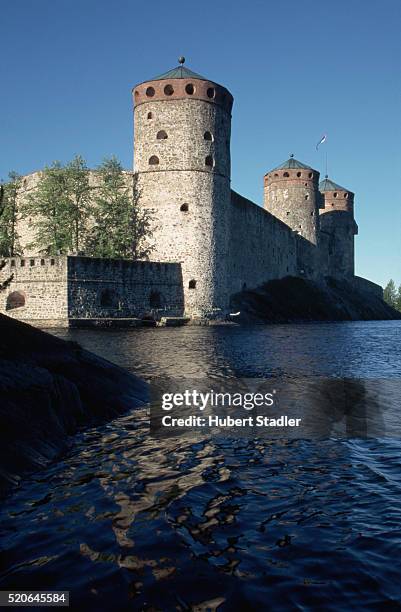 olavinlinna castle - olavinlinna stock pictures, royalty-free photos & images