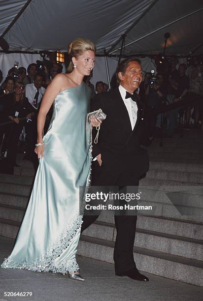 Marie-Chantal, Crown Princess of Greece with Italian fashion designer Valentino Garavani attend the Met Costume Institute Benefit Gala, New York...