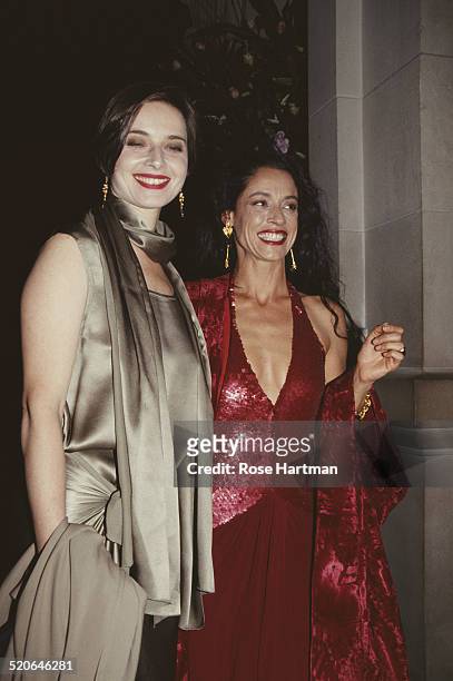 Italian actress and filmmaker Isabella Rossellini and Brazilian actress Sônia Braga attend the Met Costume Institute Benefit Gala, New York City,...