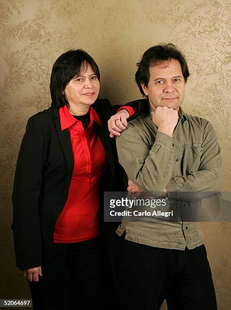 Producer Hetty Retel Helmrich and director Leonard Retel Helmrich the film "Shape of the Moon" poses for portraits during the 2005 Sundance Film...