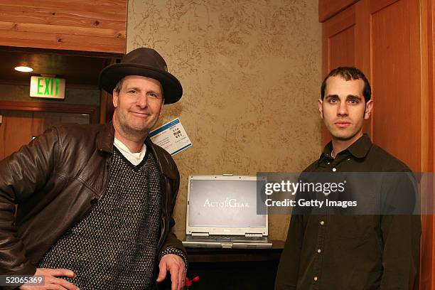 Actor Jeff Daniels visits the ActorGear.com display at the Gibson Gift Lounge during the 2005 Sundance Film Festival on January 25, 2005 in Park...