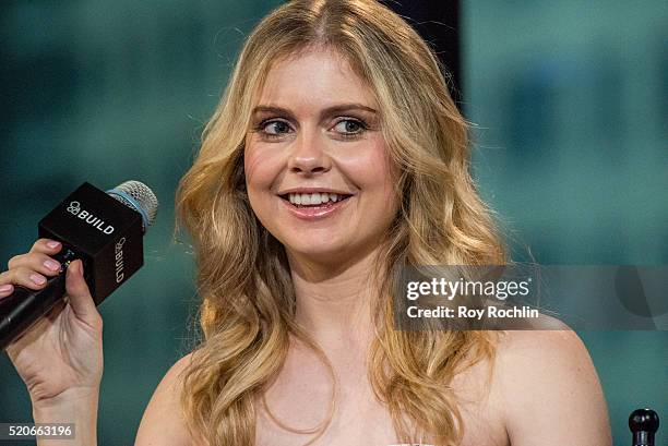 Actor Rose McIver discusses her show "iZombie" with AOL Build at AOL Studios In New York on April 12, 2016 in New York City.