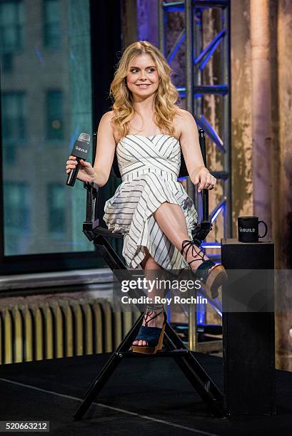 Actor Rose McIver discusses her show "iZombie" with AOL Build at AOL Studios In New York on April 12, 2016 in New York City.