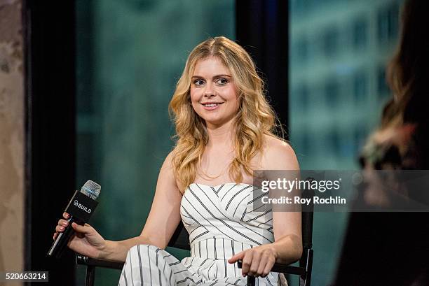 Actor Rose McIver discusses her show "iZombie" with AOL Build at AOL Studios In New York on April 12, 2016 in New York City.