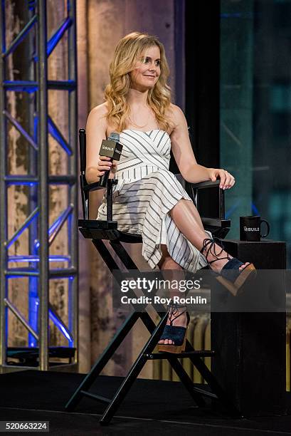 Actor Rose McIver discusses her show "iZombie" with AOL Build at AOL Studios In New York on April 12, 2016 in New York City.