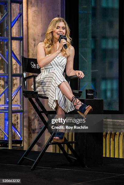 Actor Rose McIver discusses her show "iZombie" with AOL Build at AOL Studios In New York on April 12, 2016 in New York City.
