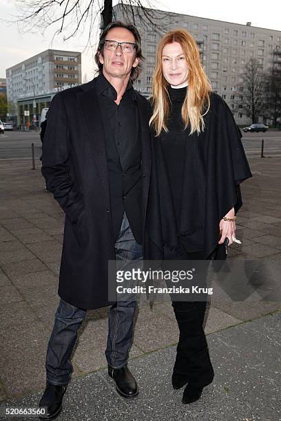 Oskar Roehler and Alexandra Fischer-Roehler attend the 'WILD' Premiere on April 12, 2016 in Berlin, Germany.